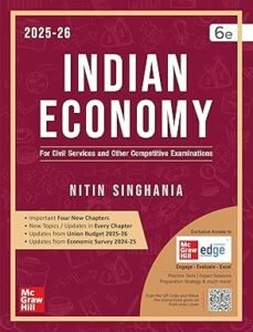 Nitin Singhania (IAS)  - Indian Economy, 6e for UPSC CSE 2025-26 | Chapter-wise Previous Years' Questions (2010-24) | Multicolor pluck-out chart | Updated Economic Survey 2024-25 & Union Budget 2025-26 Paperback – 1 May 2025