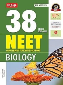 MTG 38 Years NEET Previous Year Solved Question Papers Biology PYQs Chapterwise Topicwise Solutions For 2025-2026 Exam | Get Free access of Video Solutions & Smart Book