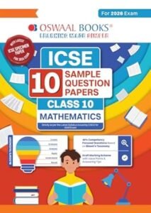 Oswaal ICSE 10 Sample Question Papers Class 10 Mathematics for Board Exam 2026 (Strictly aligned with CISCE Latest Specimen Paper 2026), ... with Explanations & Board Marking Scheme Paperback – 12 September 2025