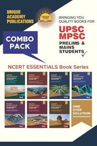 UNIQUE ACADEMY PUBLICATION - COMBO PACK UPSC & MPSC NCERT ESSENTIALS FOR CIVIL SERVICES EXAMINATIONS | WORLD HISTORY / INDIAN HISTORY / GEOGRAPHY AND DISASTER MANAGEMENT / INDIAN POLITY / INDIAN ECONOMY / GENERAL SCIENCE / ENVIRONMENT AND ECOLOGY |  कॉम्बो पॅक एनसीईआरटी आवश्यक गोष्टी नागरी सेवा परीक्षांसाठी जागतिक इतिहास/भारतीय इतिहास/भूगोल आणि आपत्ती व्यवस्थापन/भारतीय राजकारण/भारतीय अर्थव्यवस्था/पर्यावरण आणि पर्यावरणशास्त्र/सामान्य विज्ञान
