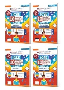 Oswaal ICSE 10 Sample Question Papers Class 10 Physics, Chemistry, Biology & Maths (Set of 4 Books) For 2026 Exam (Based On The Latest CISCE/ICSE Specimen Paper), With Competency-Based Questions Product Bundle – 26 September 2025